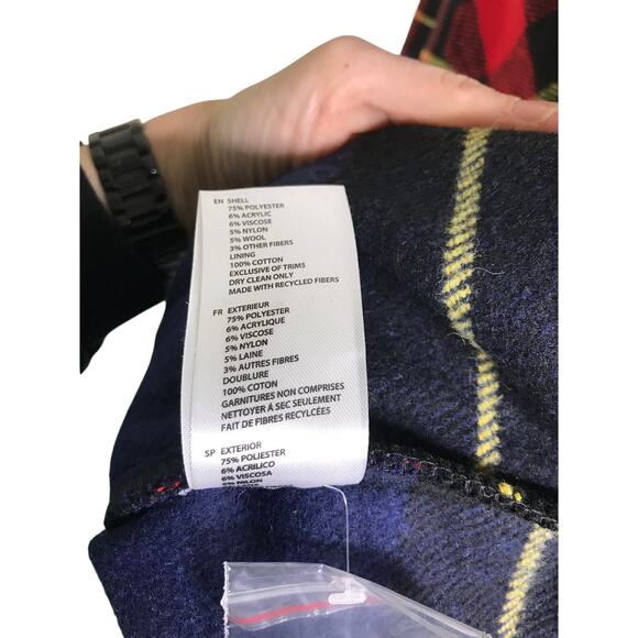 RD Style Flannel Shirt Womens S/P Multi Color Plaid Heavyweight Pockets - Picture 6 of 7